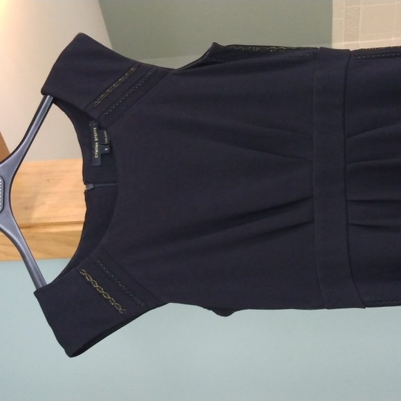 CYNTHIA STEFFE BLACK BEADED SLEEVELESS DRESS SIZE 8 - Picture 2 of 9